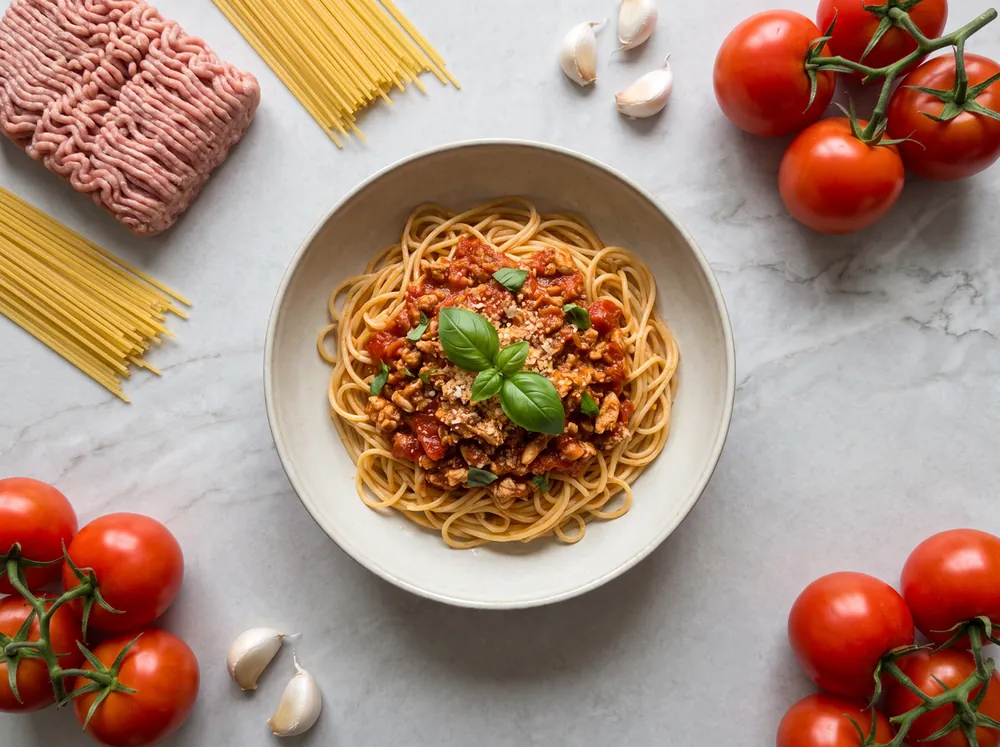 Spaghetti z indykiem