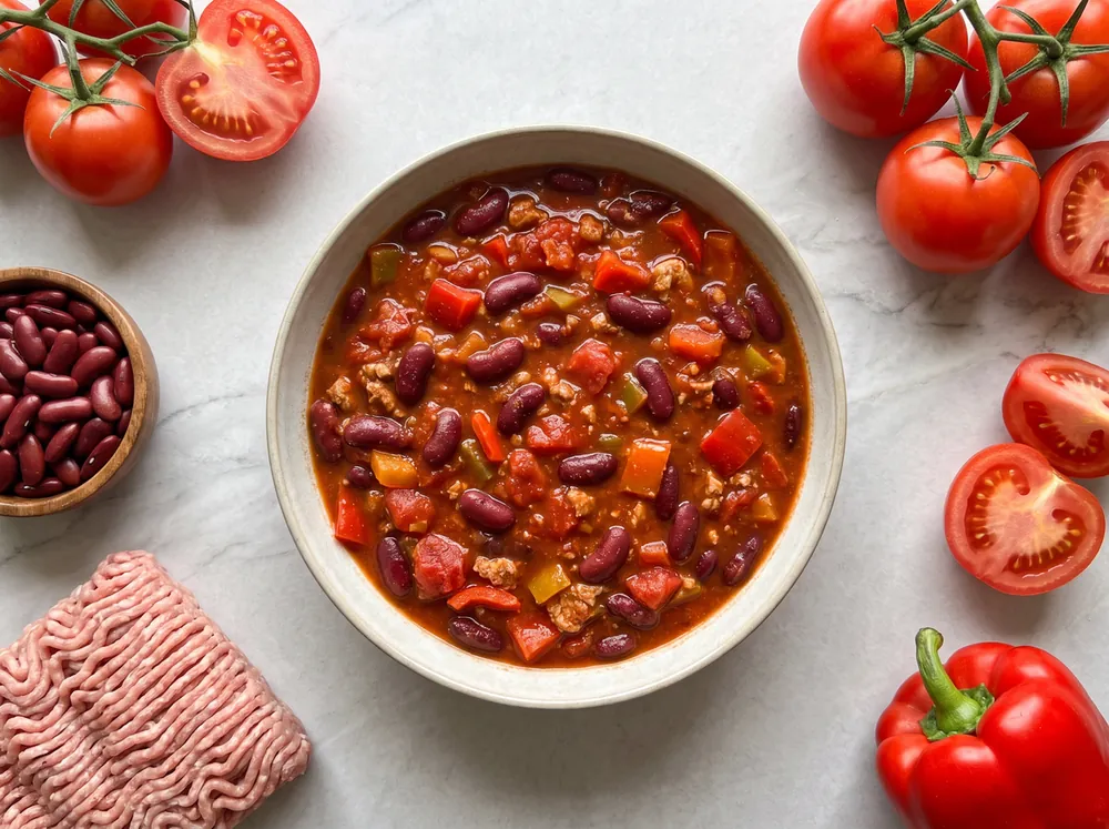 Chili z indykiem i fasolą